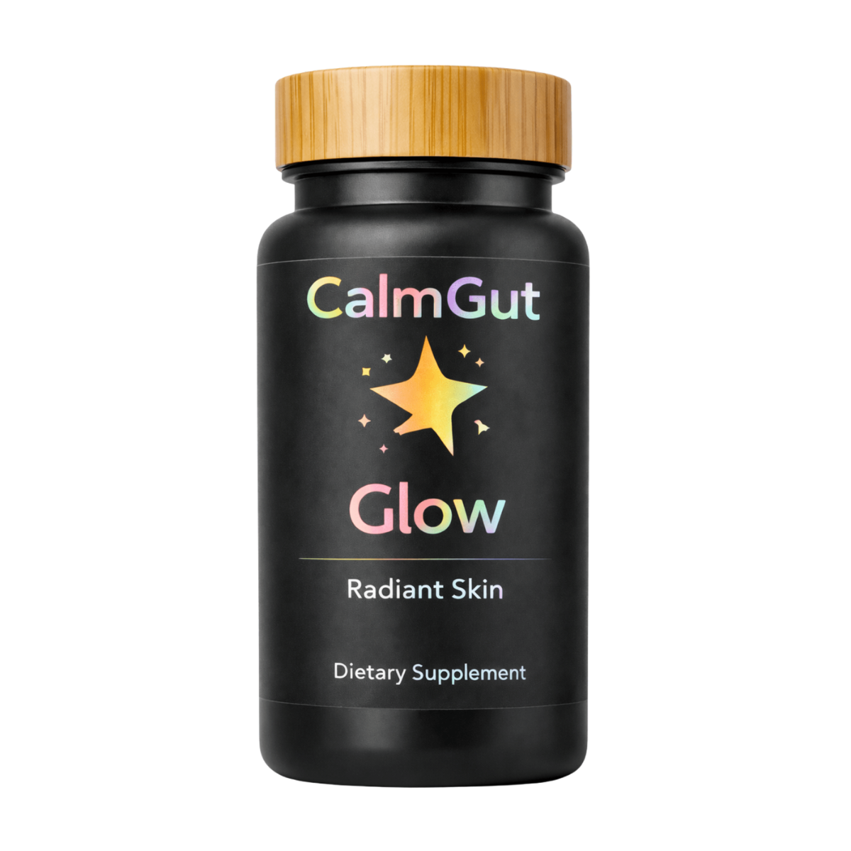 CalmGut Glow supplement bottle