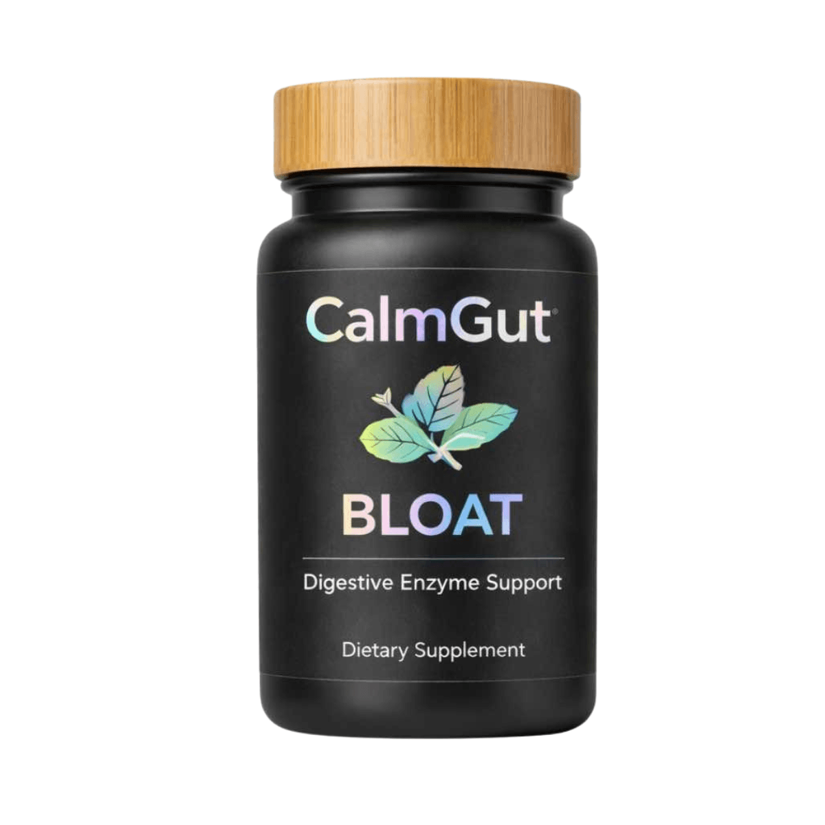 CalmGut Bloat digestive enzyme supplement bottle for bloating relief and digestive comfort