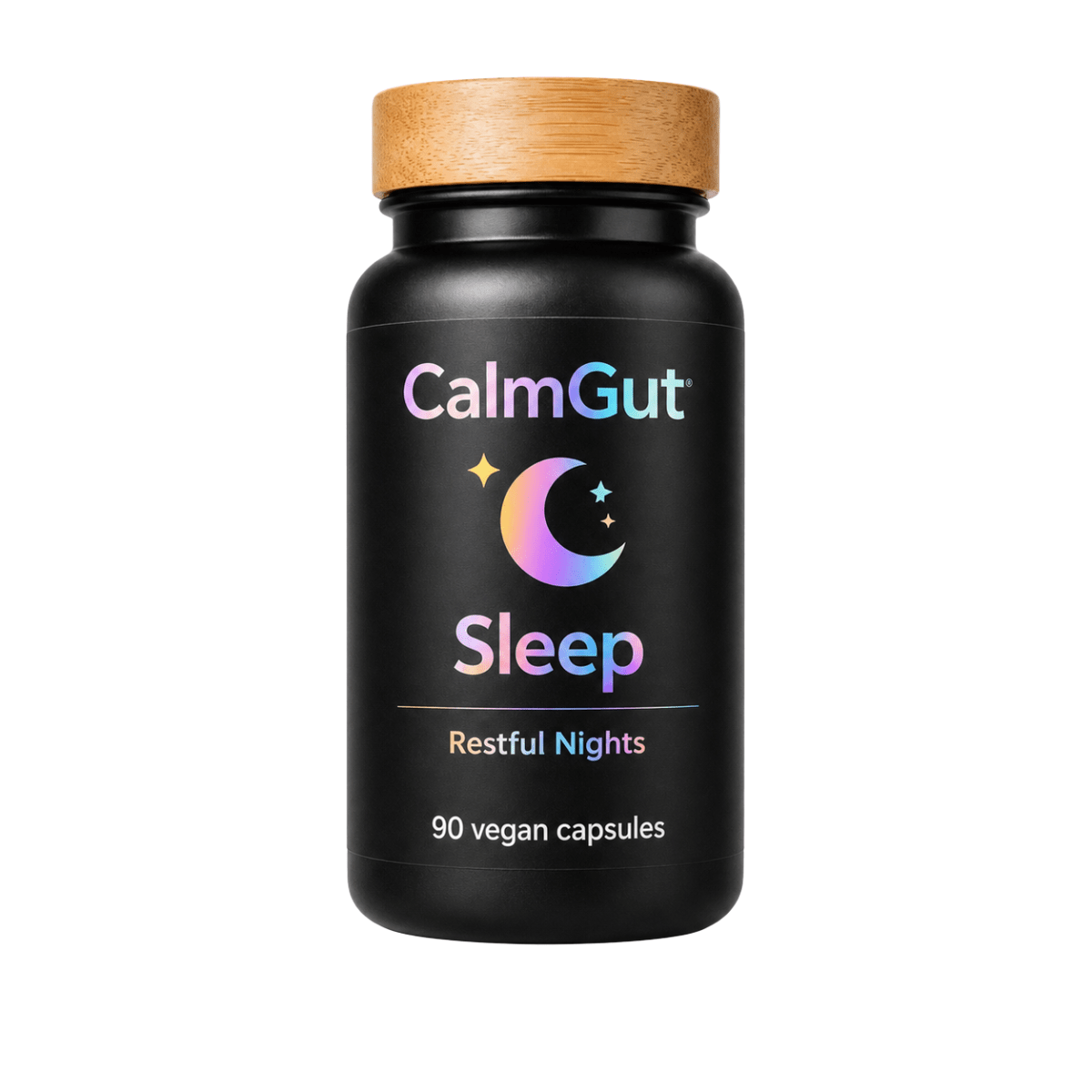 CalmGut Sleep nighttime supplement bottle for sleep, gut, and stress support